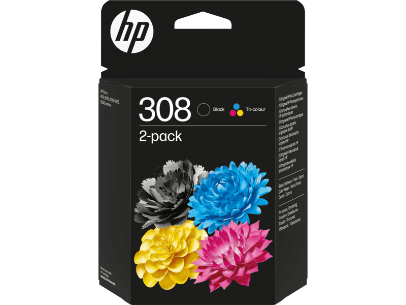 Pachet cartuse de cerneala HP 308 Black and Tricolor (6L6S6UE)