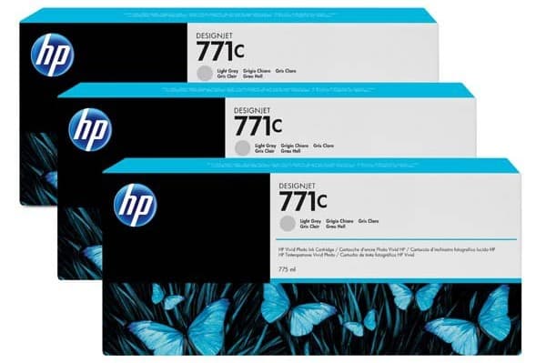 Pachet de cerneala original HP 771C (X3) Light Gray (B6Y38A)