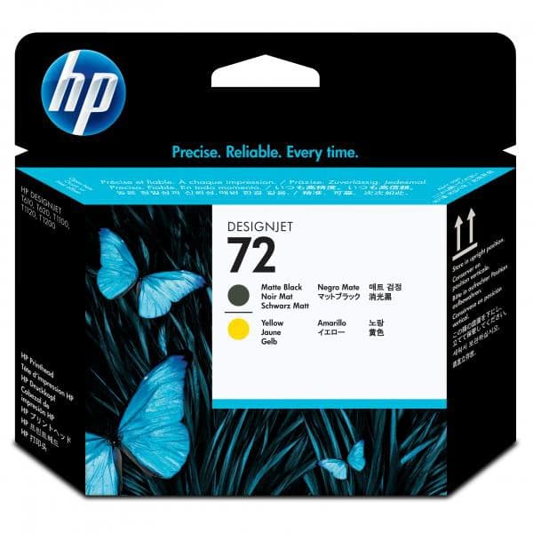 Cap de printare original HP 72 Matte Black & Yellow (C9384A)