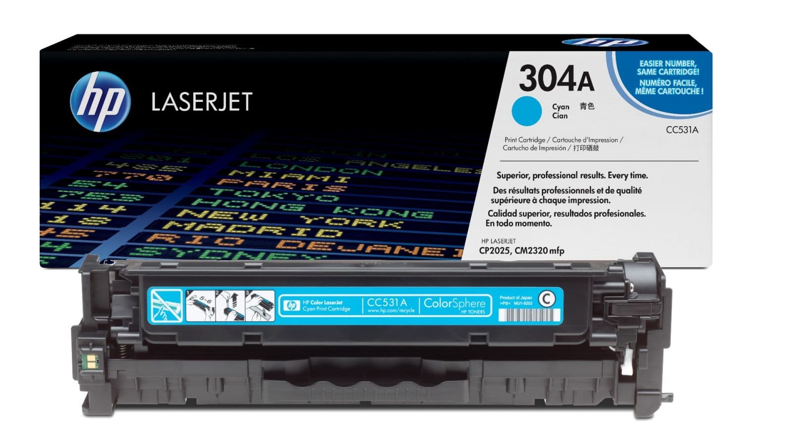 Cartus de toner (2.8K) HP 304A Cyan (CC531A)