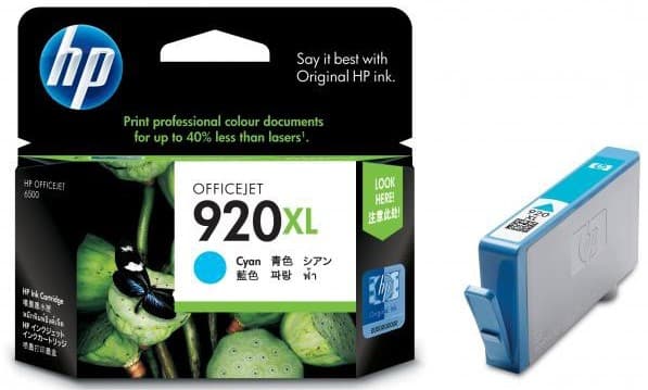 Cartus de cerneala original HP 920XL Cyan (CD972AE)