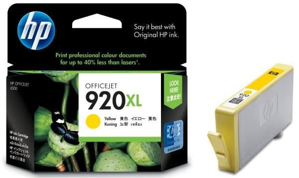 Cartus de cerneala original HP 920XL Yellow (CD974AE)