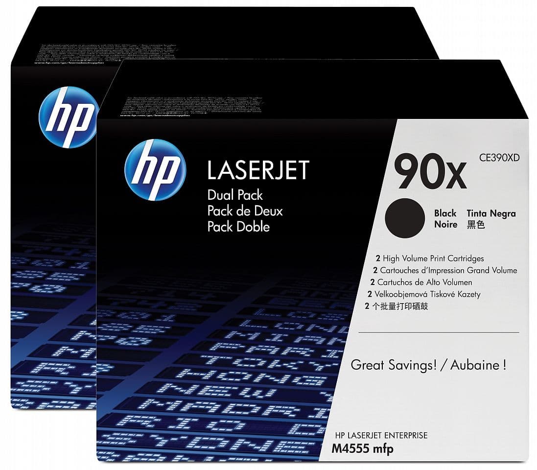 Cartus de toner x2 (48K) HP 90X Black Dual Pack (CE390XD)