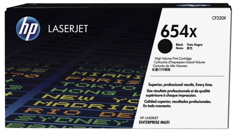Cartus de toner (20.5K) HP 654X Black (CF330X)