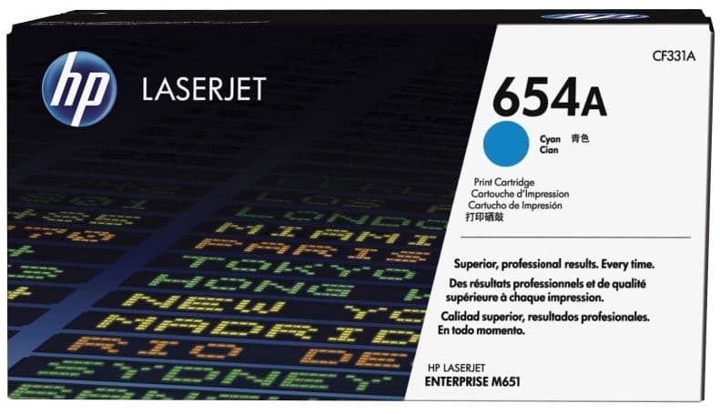 Cartus de toner (15K) HP 654A Cyan (CF331A)