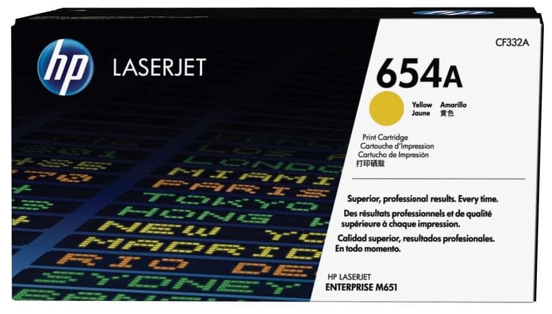 Cartus de toner (15K) HP 654A Yellow (CF332A)