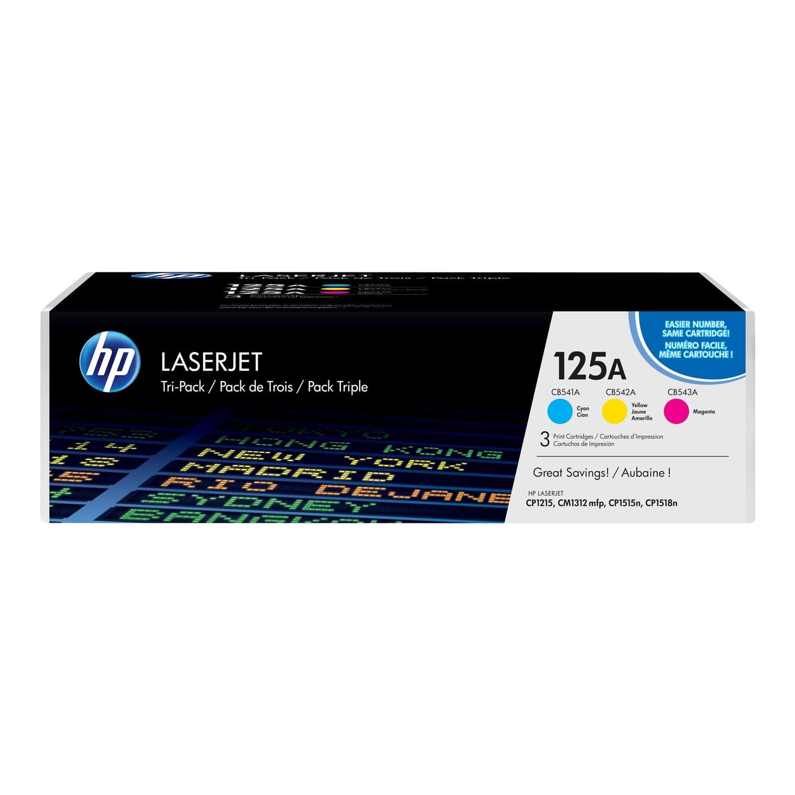 Set cartuse de toner HP 125A Cyan/ Magenta/ Yellow (CF373AM, CMY)