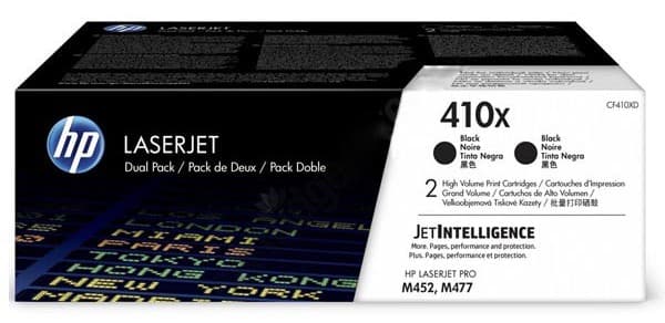 Cartus de toner x2 (13K) HP 410X Black Dual Pack (CF410XD)