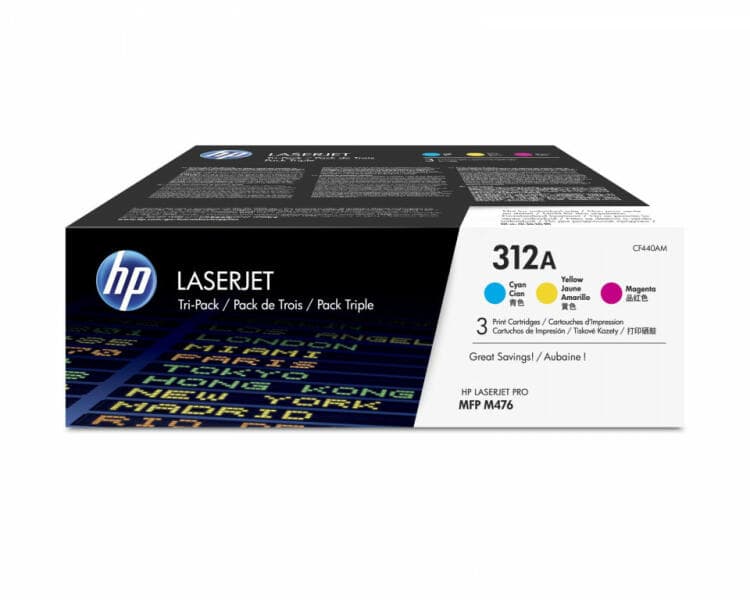Set cartuse de toner HP 312A Cyan/ Magenta/ Yellow (CF440AM, CMY)