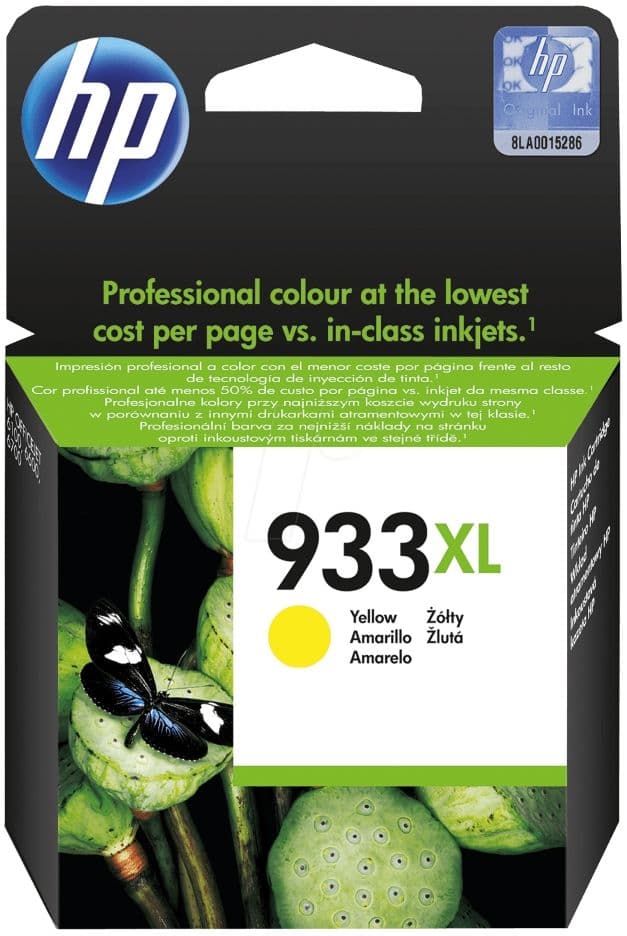 Cartus de cerneala original HP 933XL Yellow (CN056AE)