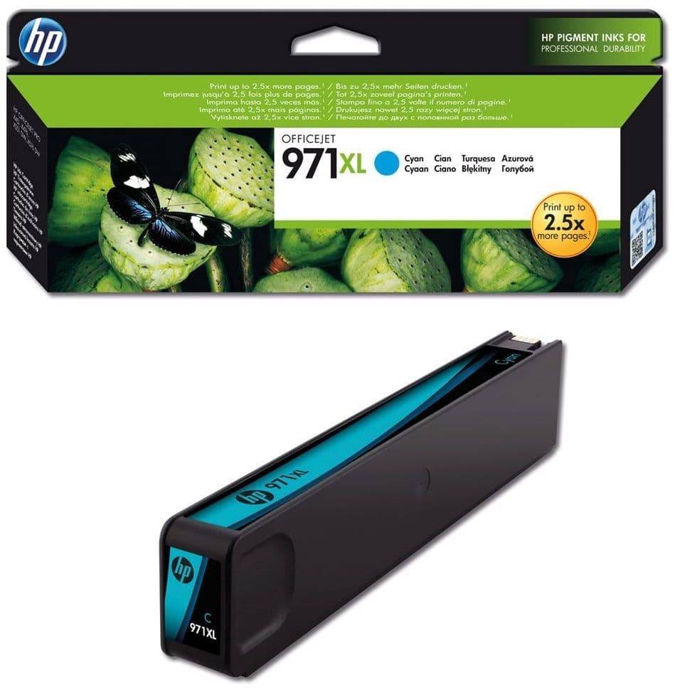 Cartus de cerneala original HP 971XL Cyan (CN626AE)