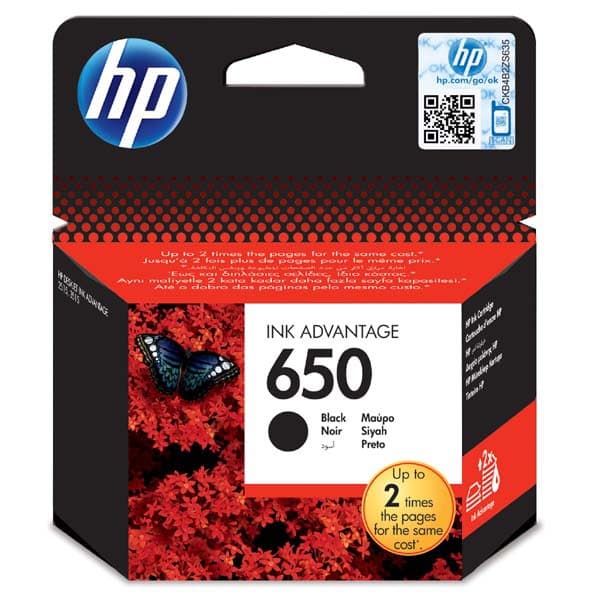 Cartus de cerneala original HP 650 Black (CZ101AE)
