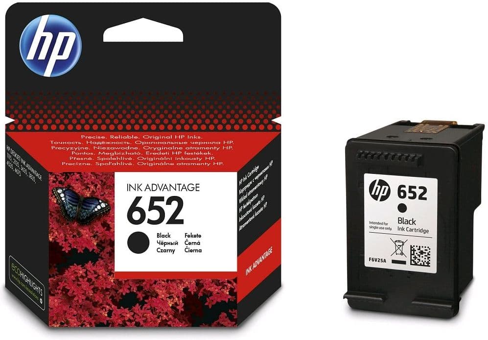 Cartus de cerneala original HP 652 Black (F6V25AE)