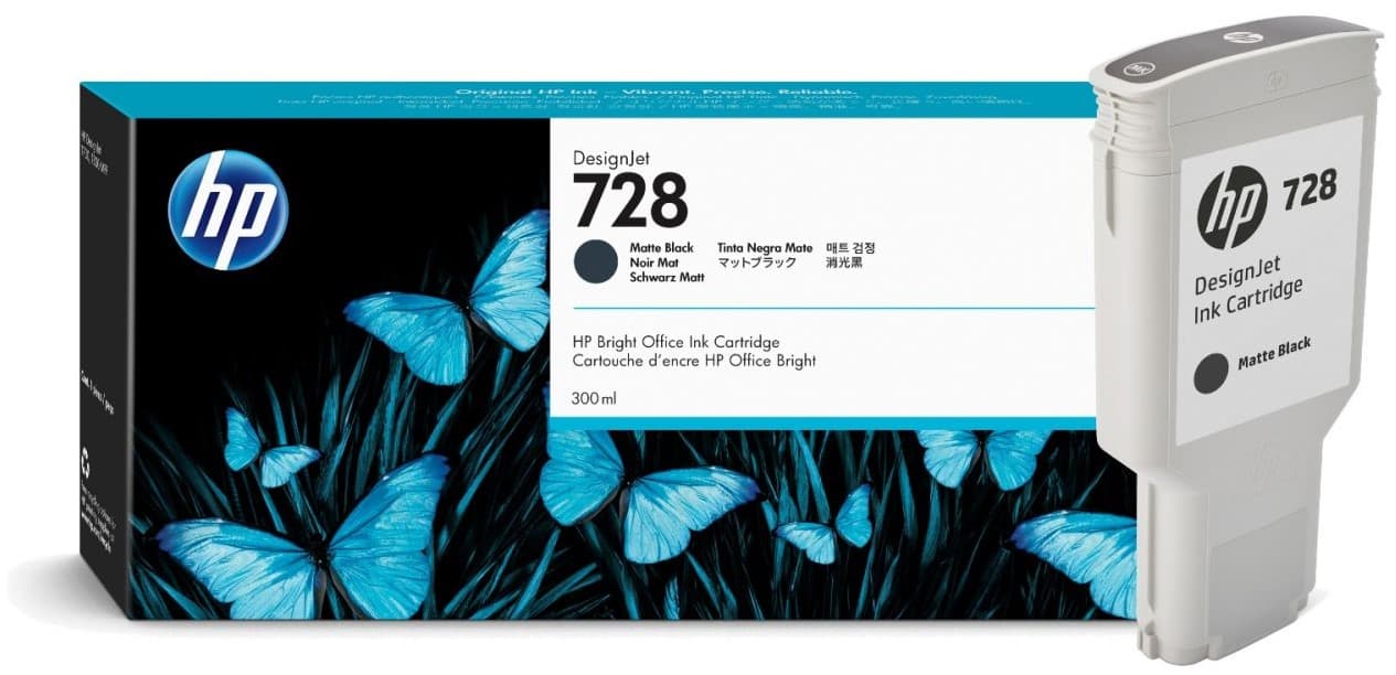 Cartus de cerneala original HP 728 Matte Black (F9J68A)