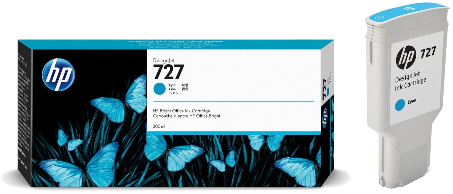 Cartus de cerneala original HP 727 Cyan (F9J76A)