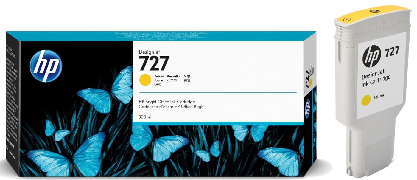 Cartus de cerneala original HP 727 Yellow (F9J78A)