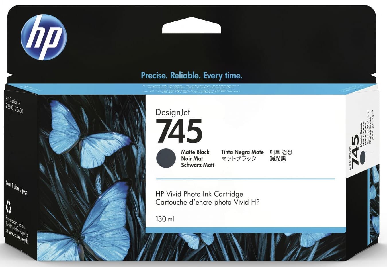 Cartus de cerneala original HP 745 Matte Black (F9J99A)