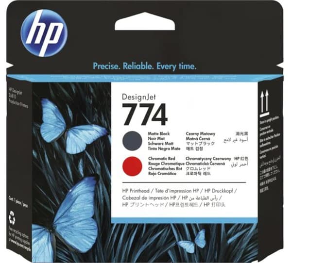 Cap de printare HP 774 Matte Black & Chromatic Red Printhead (P2V97A)