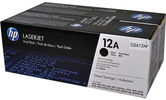 Cartus de toner x2 (4K) HP 12A Black Dual Pack (Q2612AD)