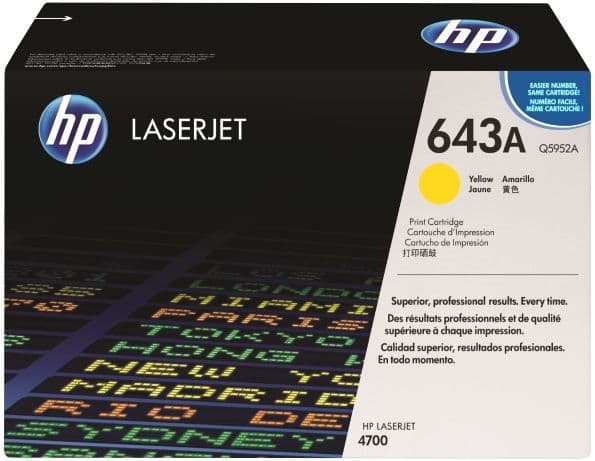 Cartus de toner (10K) HP 643A Yellow (Q5952A)