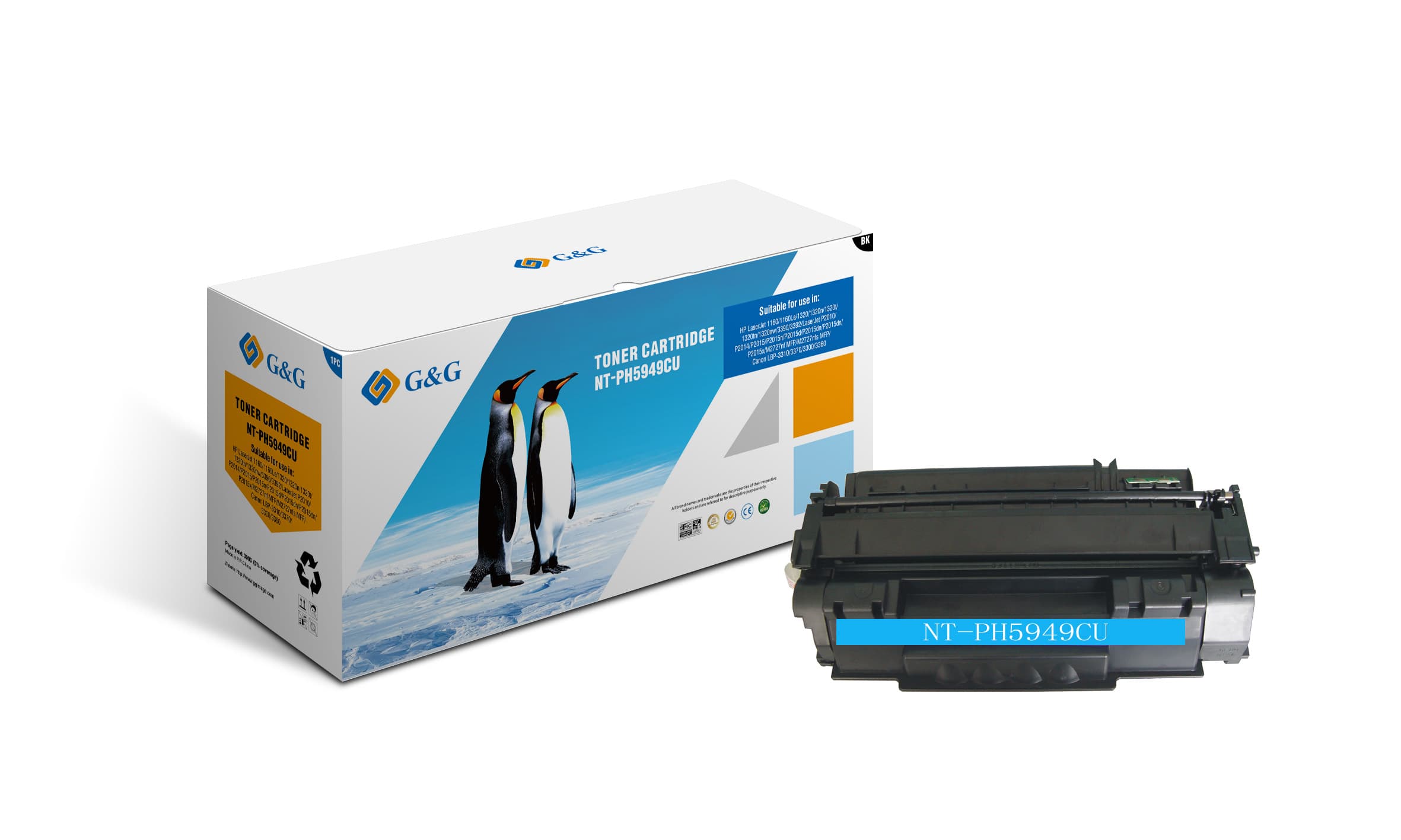 Toner Premium G&G (2.5K) HP 53A Black (Q7553A)