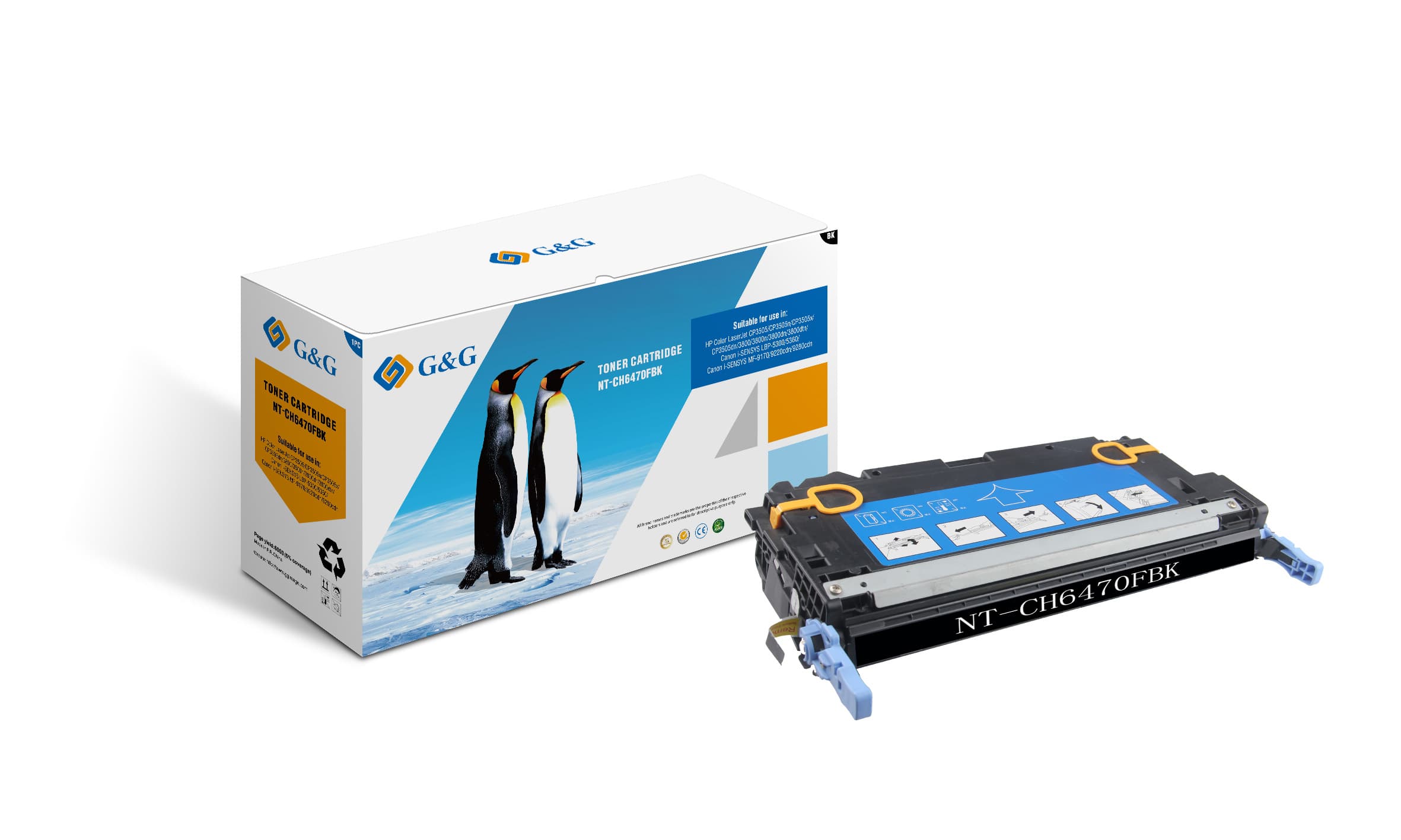 Toner Premium G&G (6K) HP 501A Black (Q6470A)