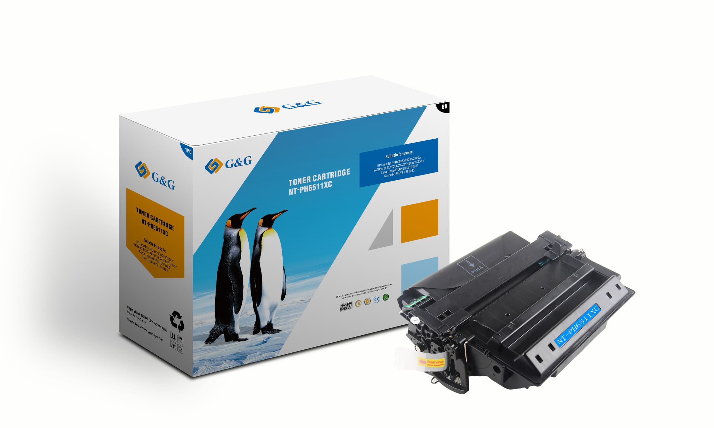 Toner Premium G&G (12K) HP 11X Black (Q6511X)