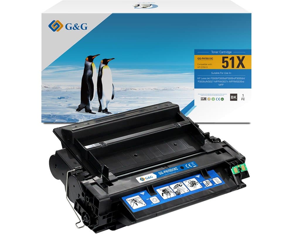 Toner Premium G&G (13K) HP 51X Black (Q7551X)