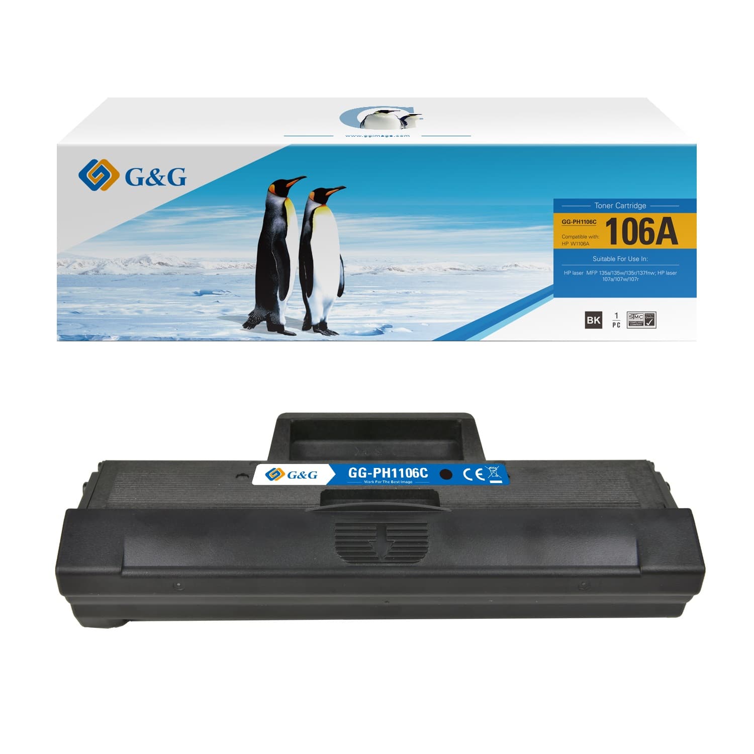 Toner Premium G&G (1K) HP 106A Black (W1106A)