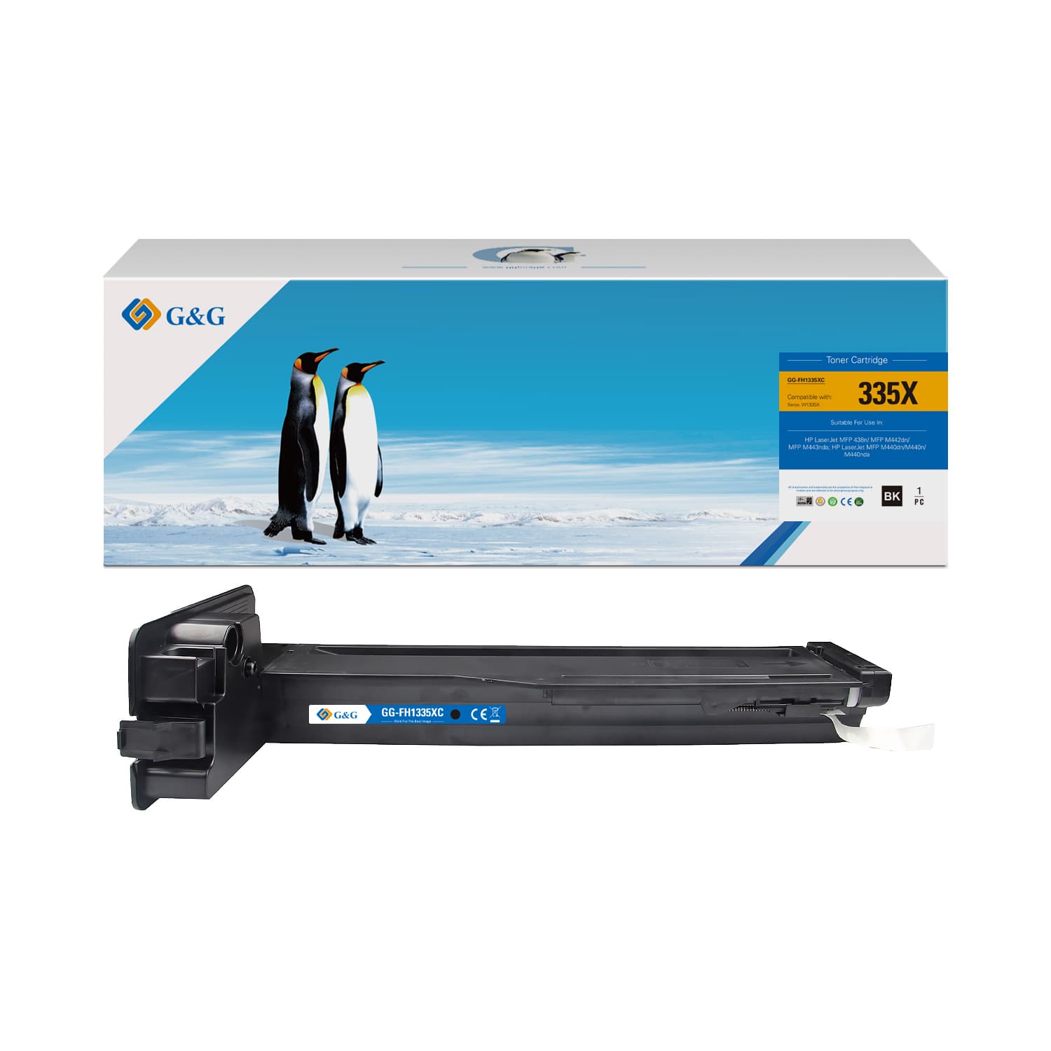 Toner Premium G&G (13.7K) HP 335X Black (W1335X)