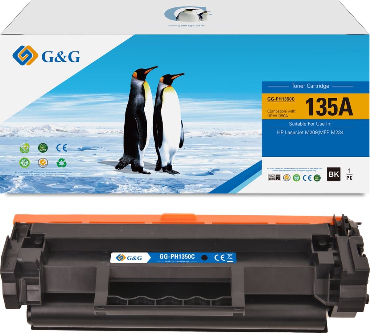 Toner Premium G&G (1.1K) HP 350A Black (W1350A)
