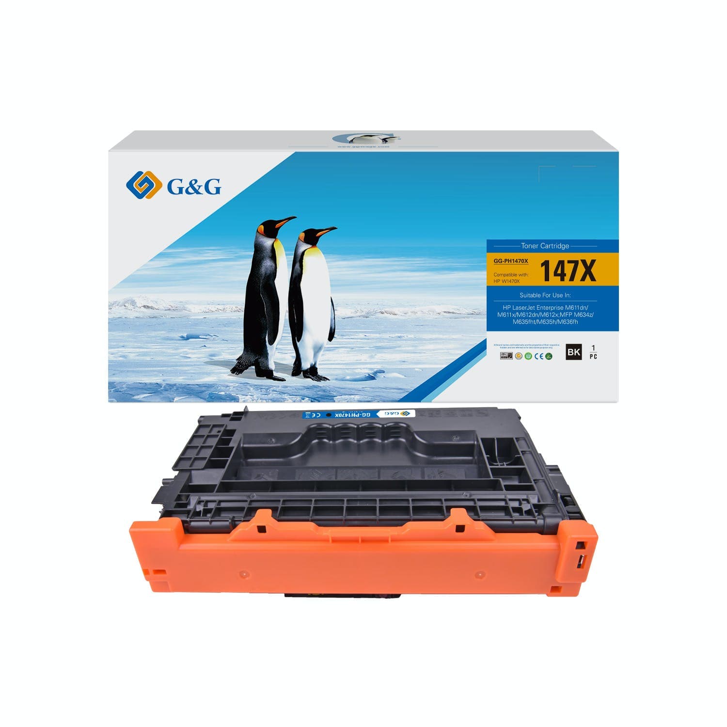 Toner Premium G&G (25.2K) HP 147X Black (W1470X)