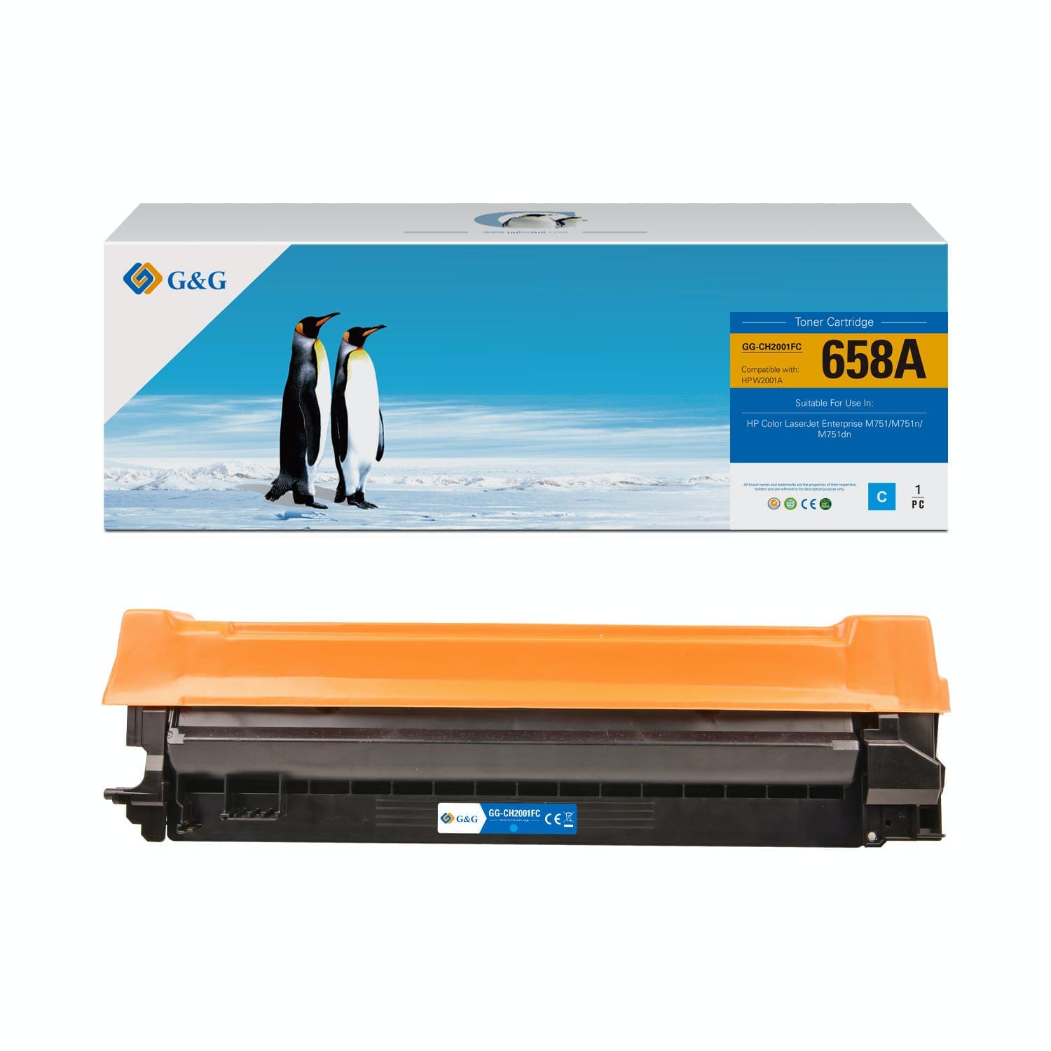 Toner Premium G&G (6K) HP 658A Cyan (W2001A)