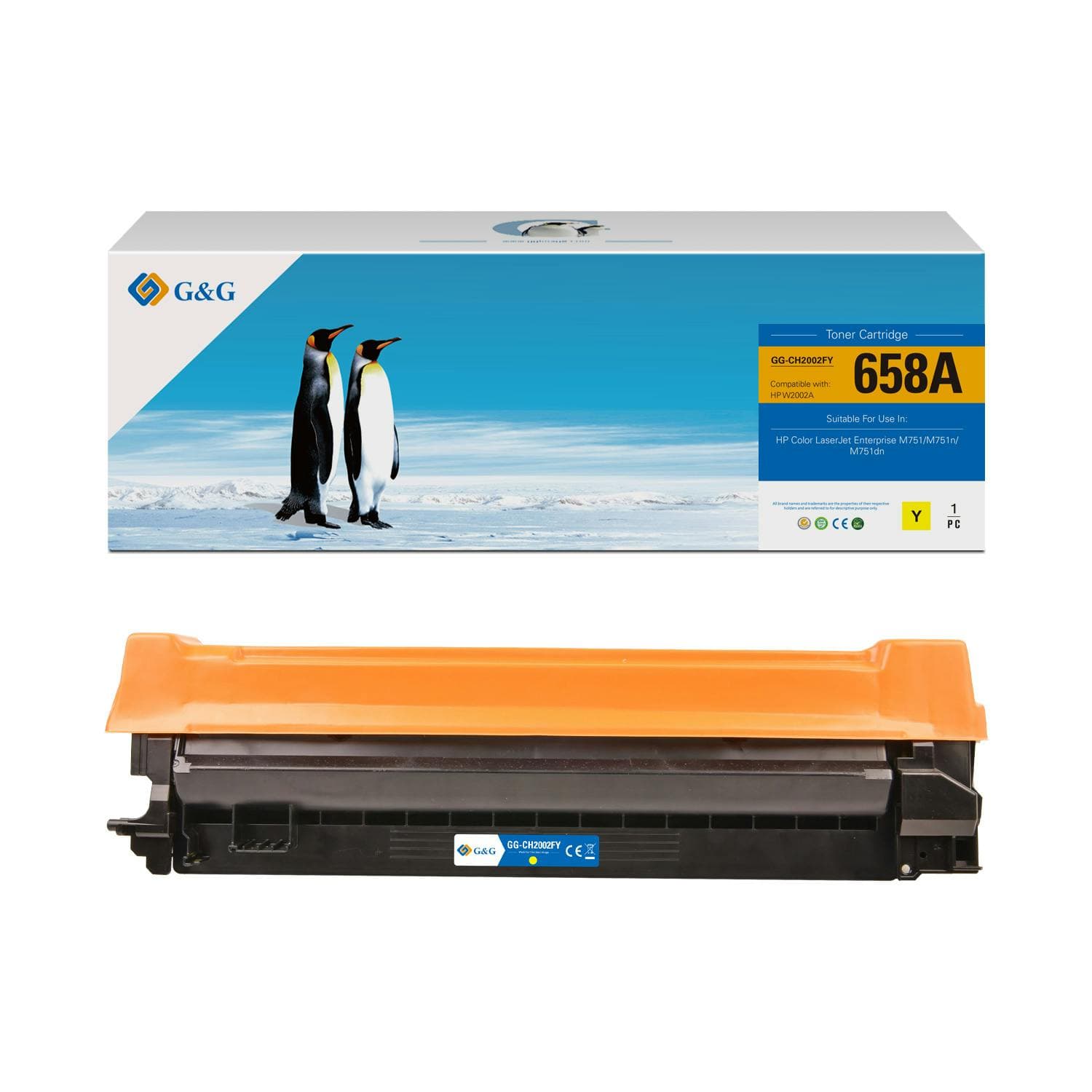 Toner Premium G&G (6K) HP 658A Yellow (W2002A)
