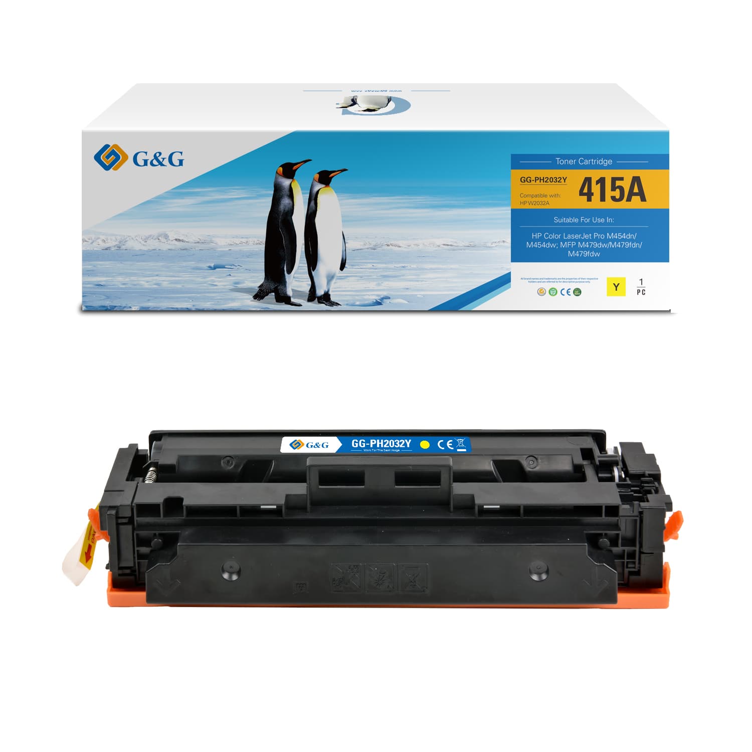 Toner Premium G&G (2.1K) HP 415A Yellow (W2032A)