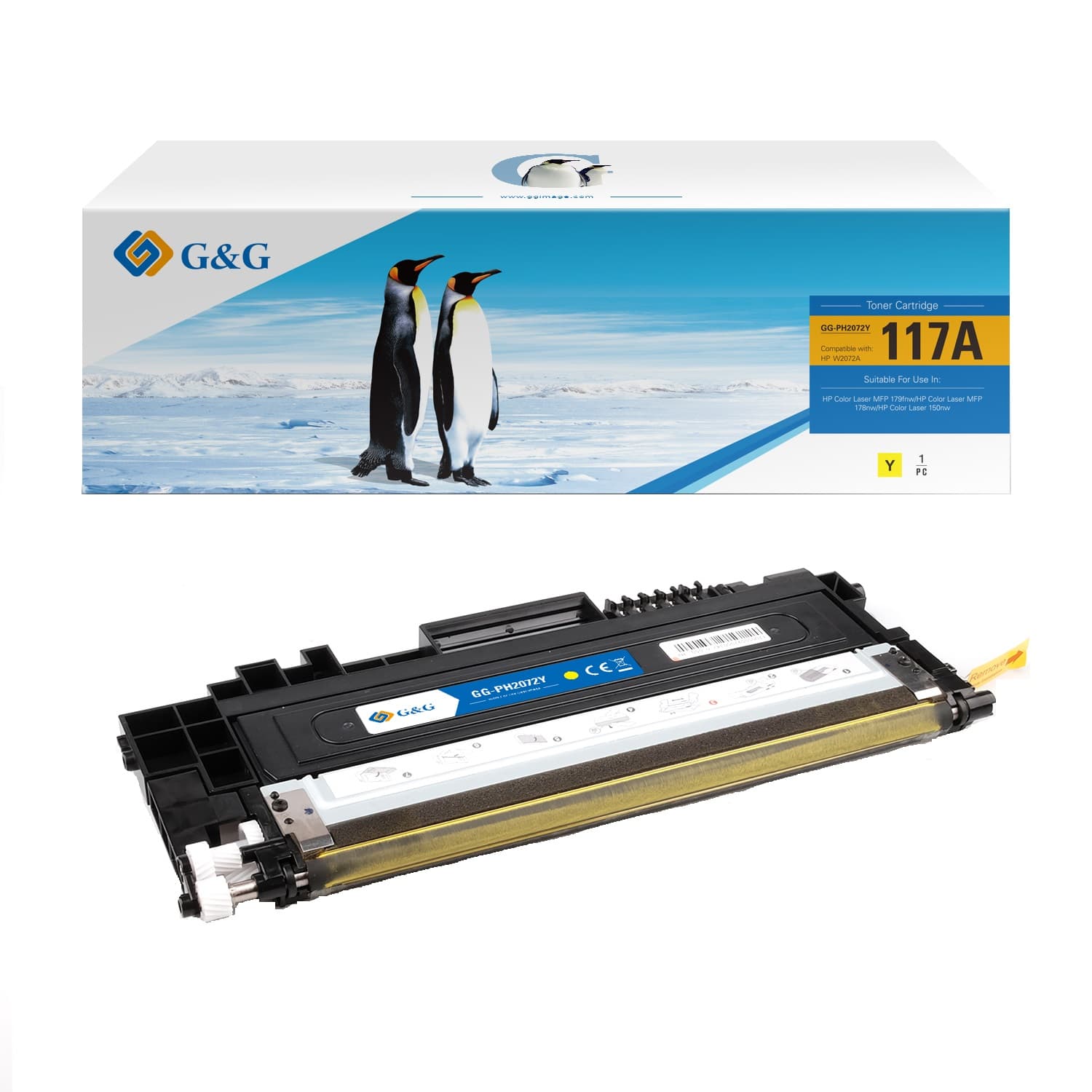 Toner Premium G&G (0.7K) HP 117A Yellow (W2072A)
