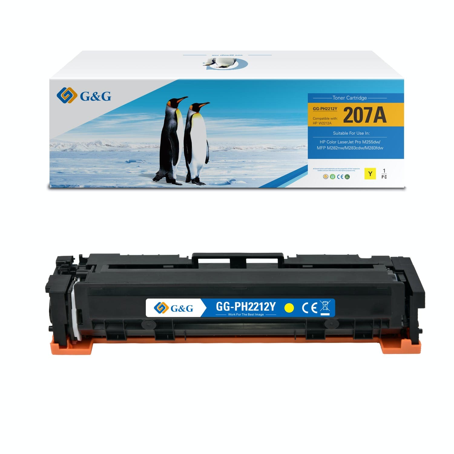 Toner Premium G&G (1.25K) HP 207A Yellow (W2212A)