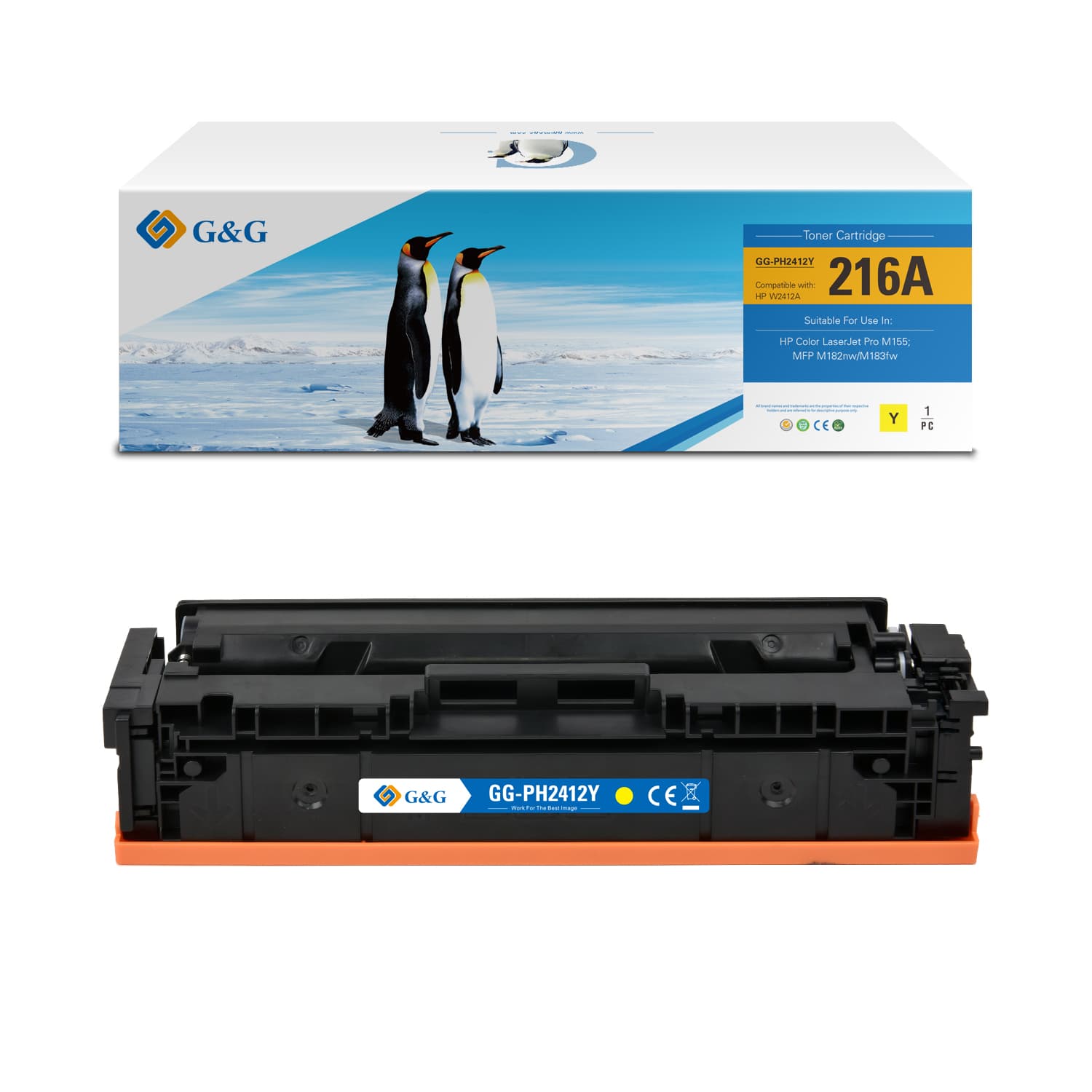 Toner Premium G&G fara chip (0.85K) HP 216A Yellow (W2412A)