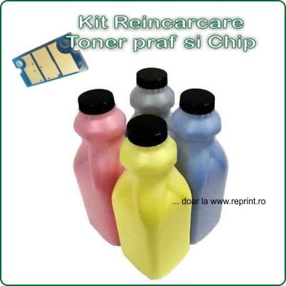 Set kit reincarcare (toner si chip) Konica Minolta C454 C554 - 27K/524gr(K) 26K/437gr(CMY)