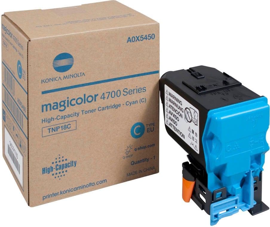 Cartus de toner (6K) Konica Minolta TNP18C Cyan (A0X5450, TNP-18C)
