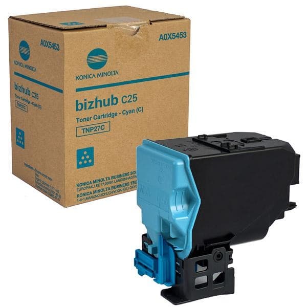 Cartus de toner (6K) Konica Minolta TNP27C Cyan (A0X5453, TNP-27C)