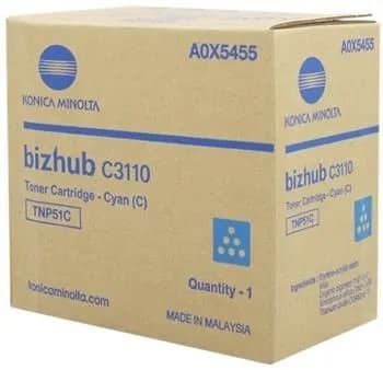 Cartus de toner (5K) Konica Minolta TNP51C Cyan (A0X5455, TNP-51C)