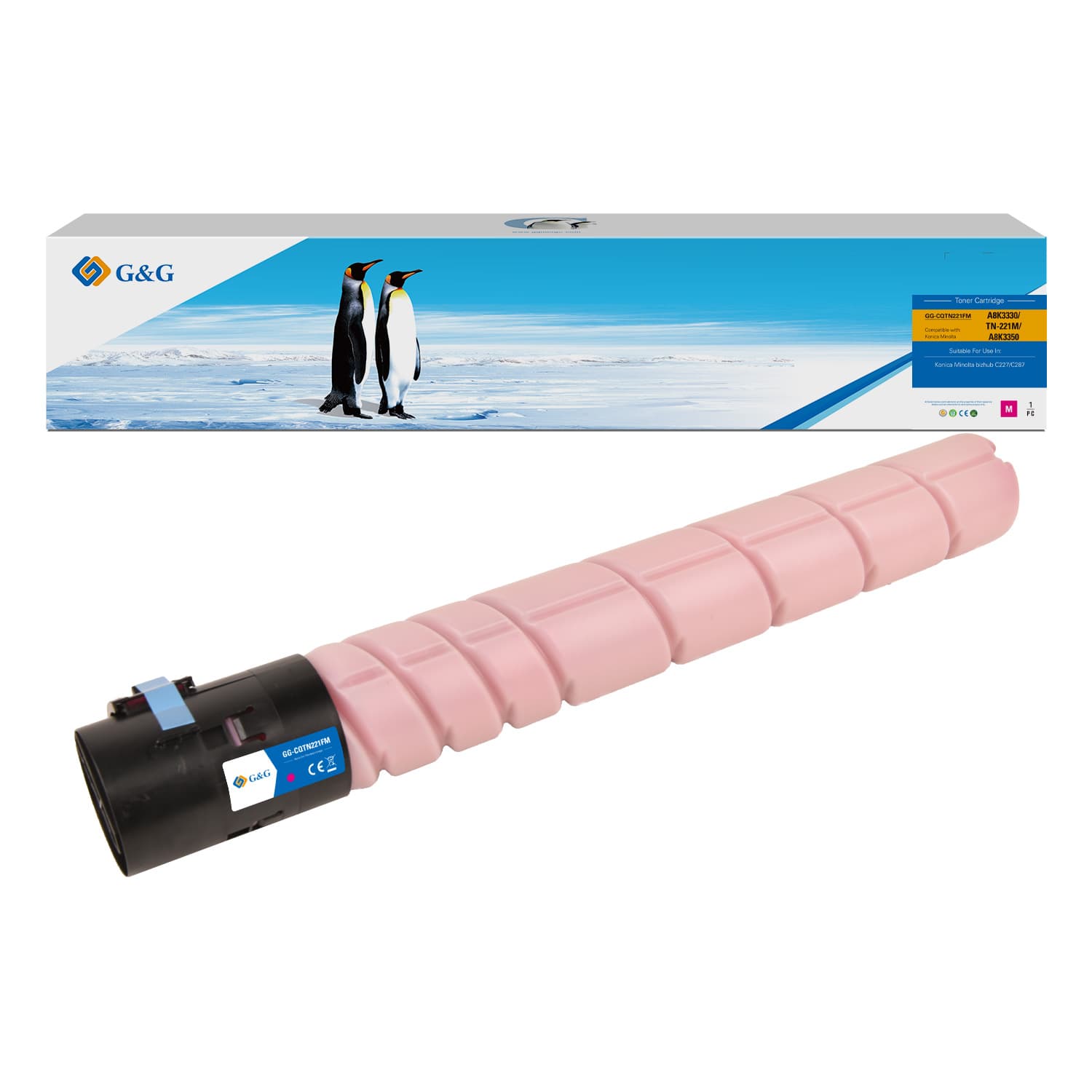 Toner Premium G&G (21K) Konica Minolta TN221M Magenta (A8K3350, TN-221M)