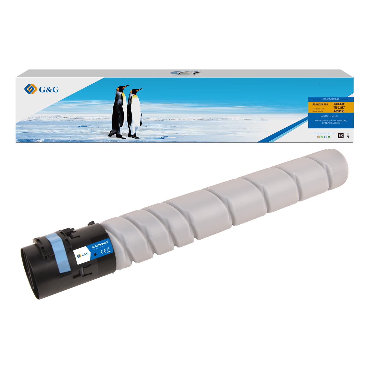 Toner Premium G&G (27K) Konica Minolta TN321K Black (A33K150, TN-321K)