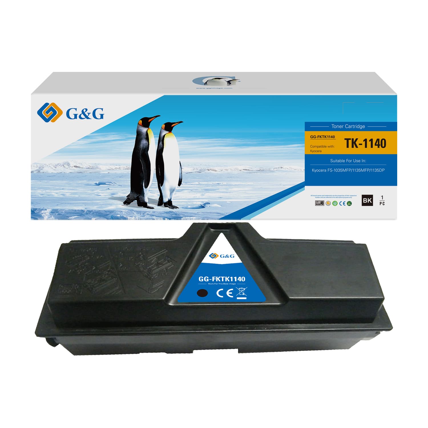 Toner Premium G&G (7K) Kyocera TK-1140 Black (TK1140, 1T02ML0NLC)