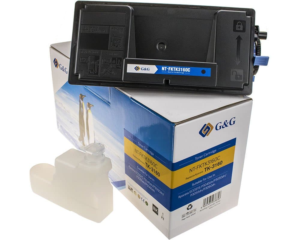Toner Premium G&G (12.5K) Kyocera TK-3160 Black (TK3160, 1T02T90NL0)