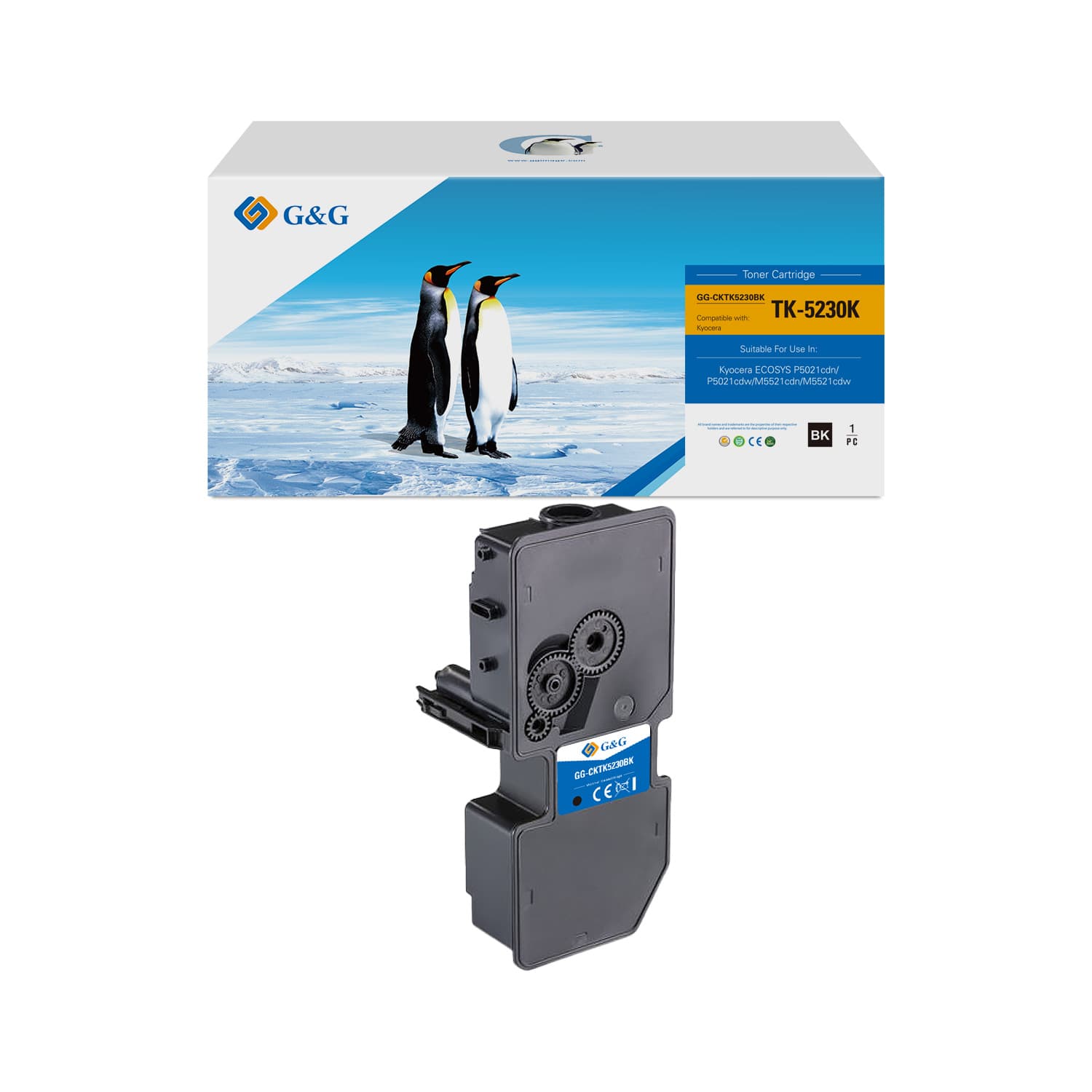 Toner Premium G&G (2.6K) Kyocera TK-5230K Black (TK5230K, 1T02R90NL0)