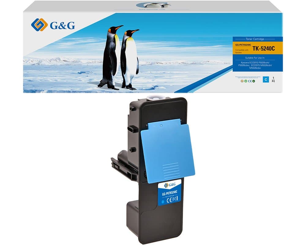 Toner Premium G&G (3K) Kyocera TK-5240C Cyan (TK5240C, 1T02R7CNL0)