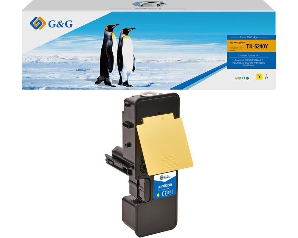 Toner Premium G&G (3K) Kyocera TK-5240Y Yellow (TK5240Y, 1T02R7ANL0)