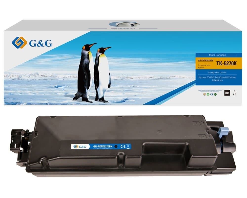 Toner Premium G&G (8K) Kyocera TK-5270K Black (TK5270K, 1T02TV0NL0)